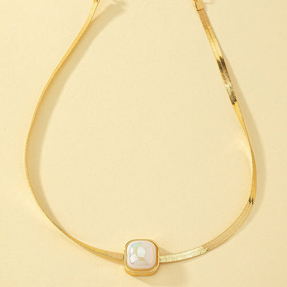 Snake Bone Pearl Necklace