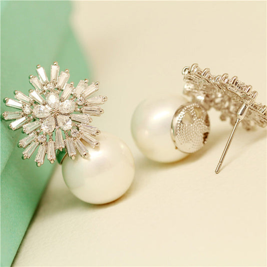 Crystal Pearl Earrings